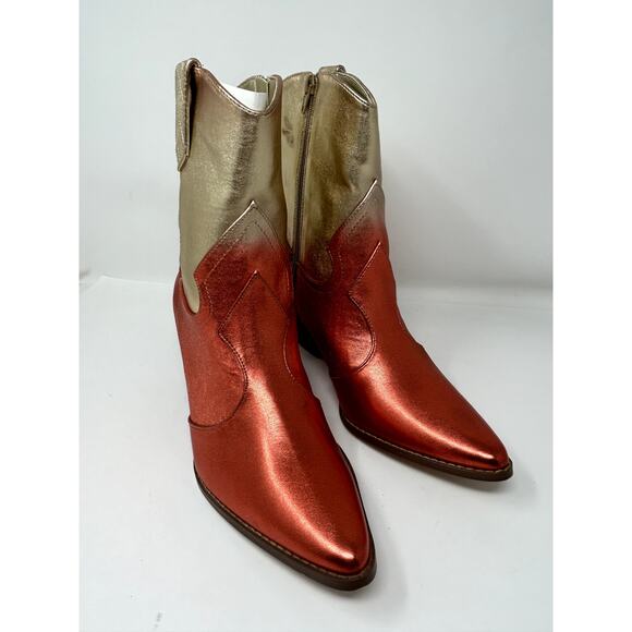 Coconuts by Matisse Women's Bambi Gold Ombre Boots Shoes Sz 9.5 B(M) Pointed Toe - Picture 1 of 14